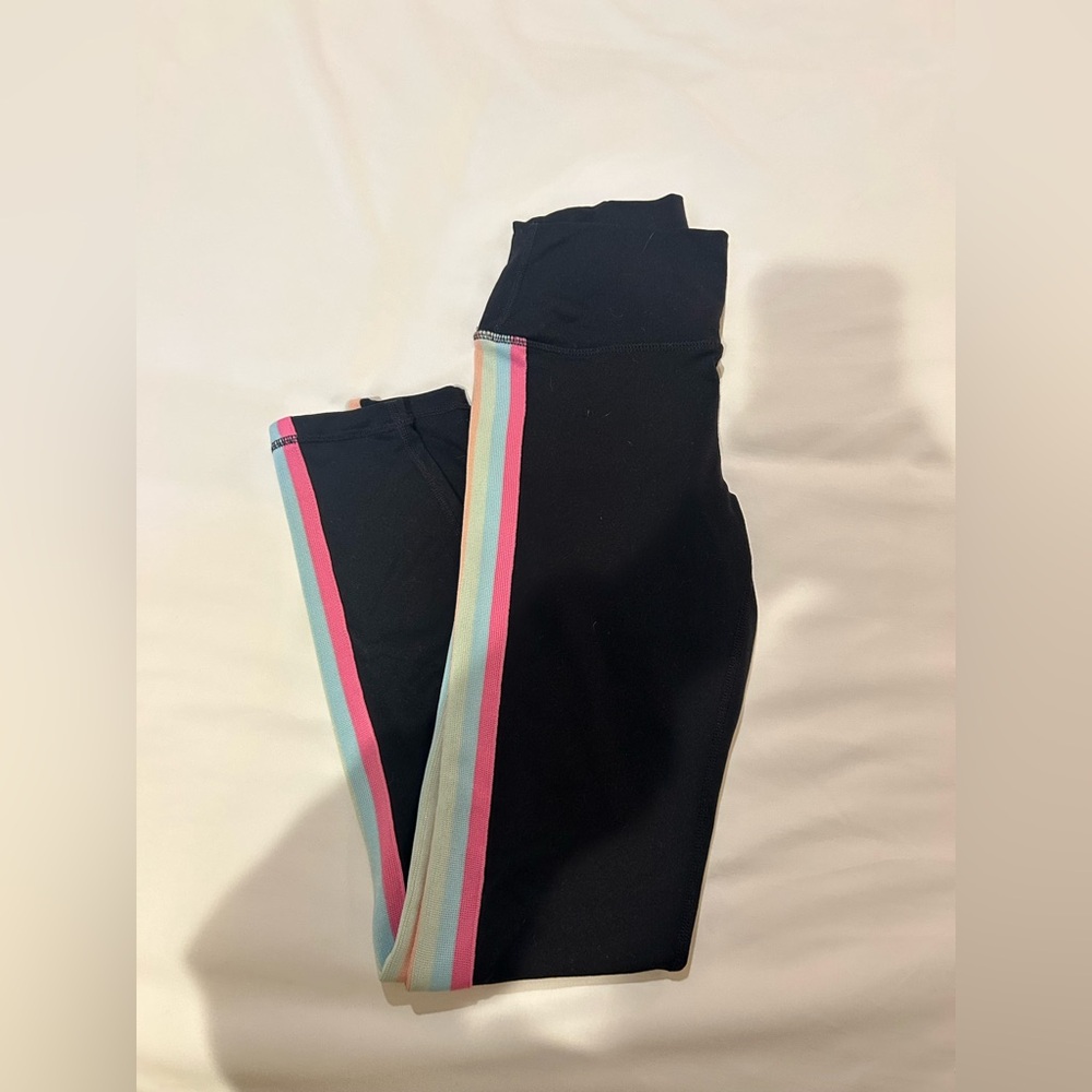 Spiritual Gangster Rainbow Stripe Leggings (1/2 of matching set)